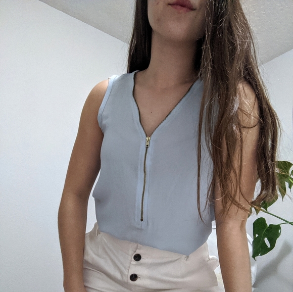 Tops - Light blue tank top